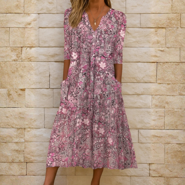 OLIVIA | ELEGANT DRESS WITH A V-NECK