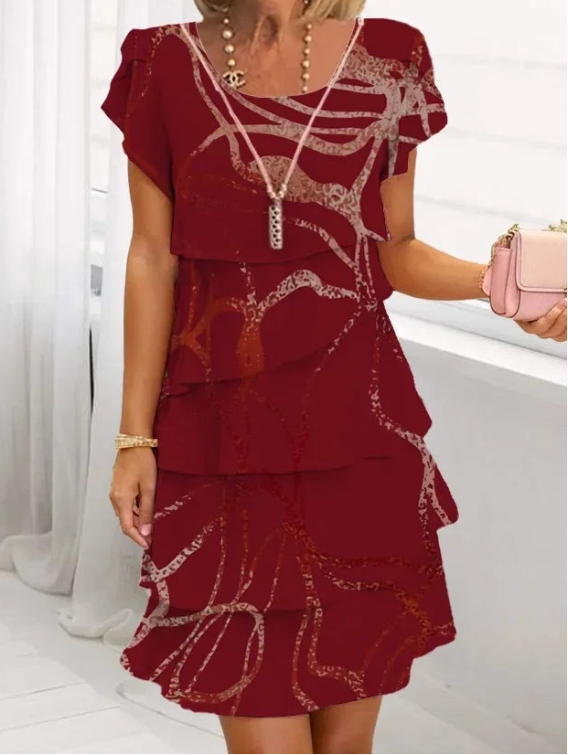 Monica | Elegant Comfort Ruffle Dress