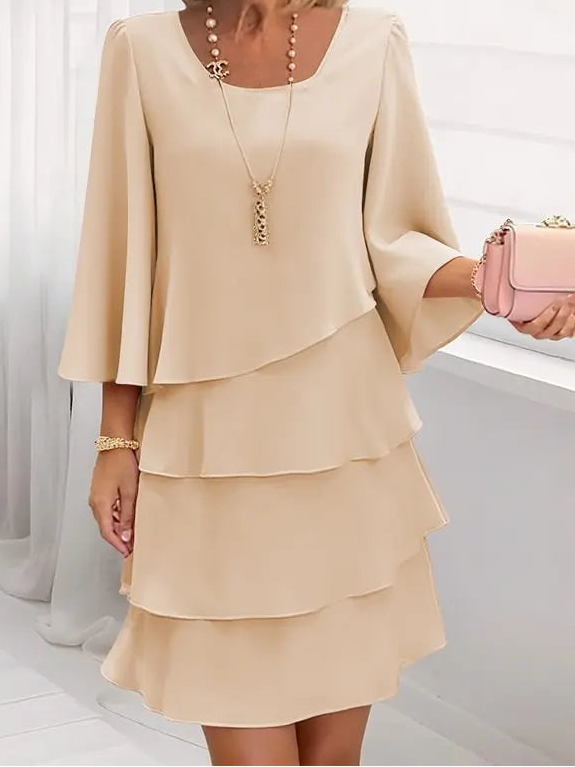 Catherine | Elegant Comfort Ruffle Dress
