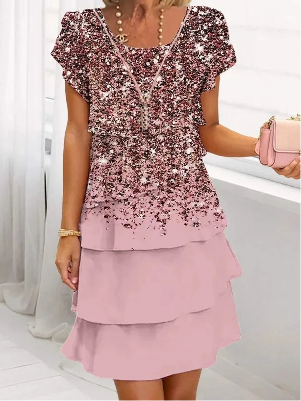 Gabriella | Elegant Comfort Ruffle Dress