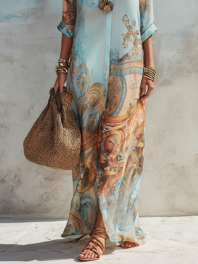 Lorna | “Mediterraneo” Shirt Dress