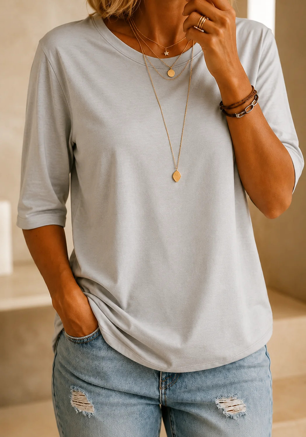 Women's Casual Oversized T-Shirt – Relaxed Everyday Fit