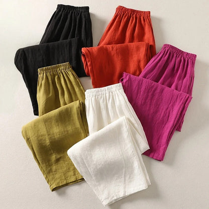 Amalia™ – Flowy Cotton and Linen Pants