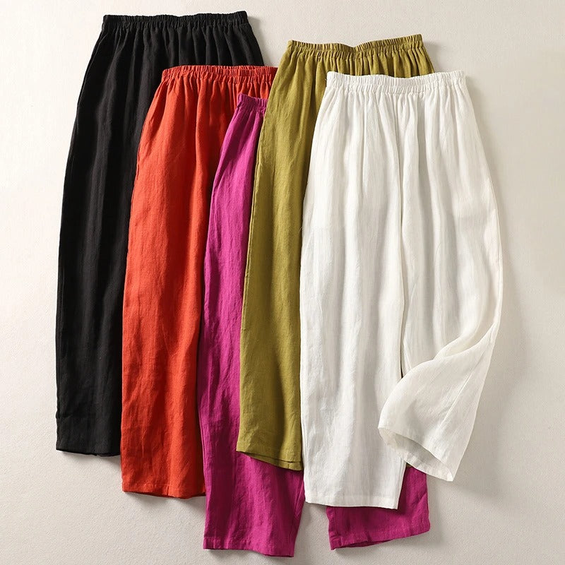 Amalia™ – Flowy Cotton and Linen Pants
