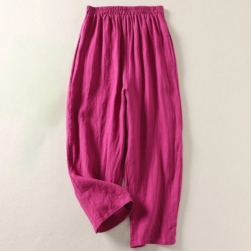 Amalia™ – Flowy Cotton and Linen Pants