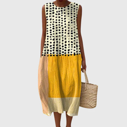 Flowy Printed Midi Dress – Lightweight & Effortless Style
