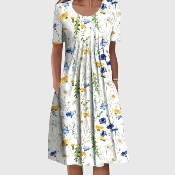 Women’s Floral Midi Dress – Lightweight & Effortlessly Chic