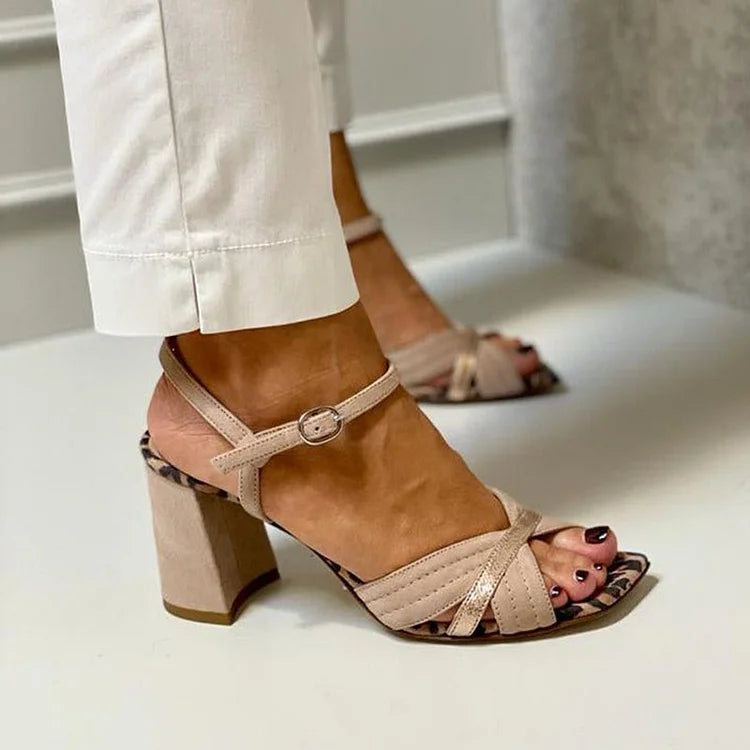 Aveline | Cross-Band Heel Sandals