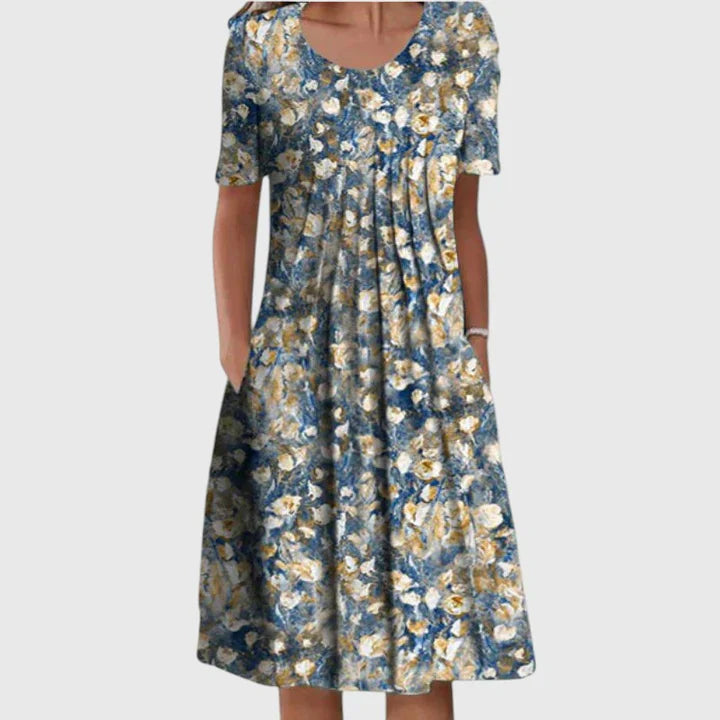 Women’s Floral Midi Dress – Lightweight & Effortlessly Chic