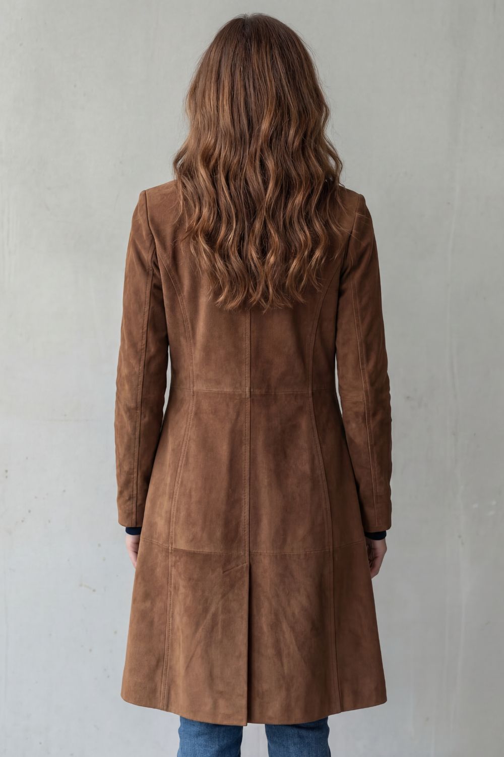 Lisa | Vintage Suede Finish – Long Coat