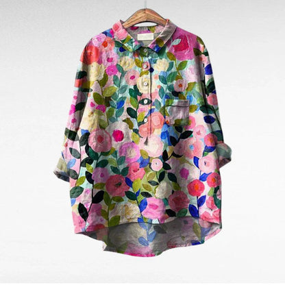 Statement Blouse – Relaxed Fit with Artistic Design
