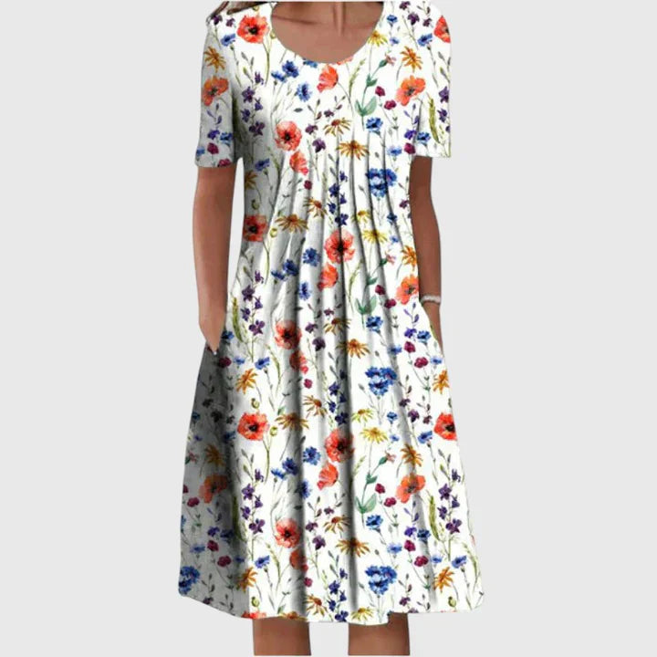 Women’s Floral Midi Dress – Lightweight & Effortlessly Chic