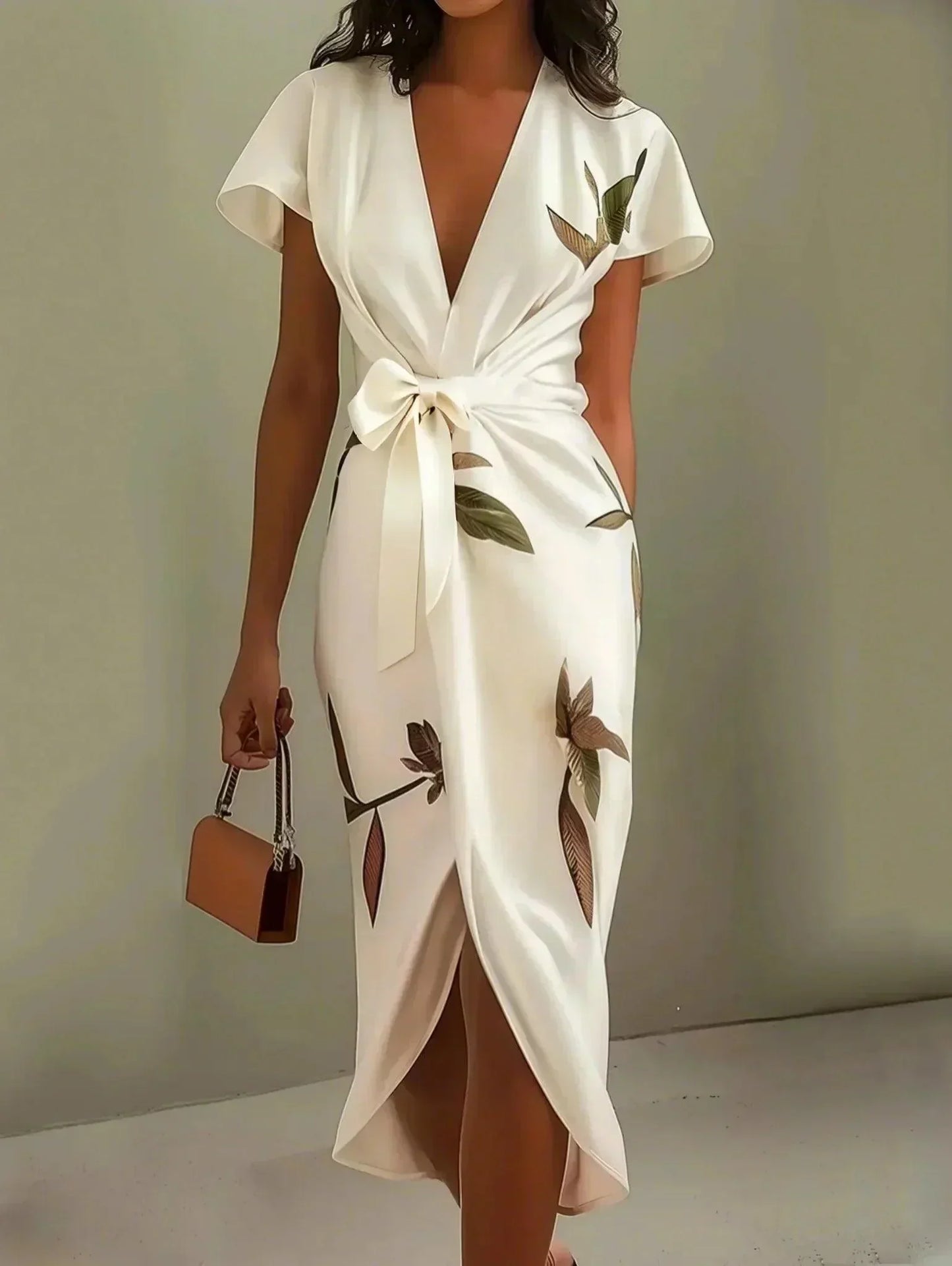 Elin | Elegant wrap dress with a floral print