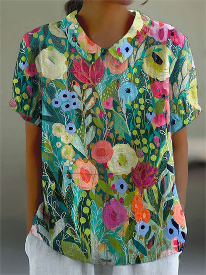Floral Breeze Summer Shirt – Lightweight Casual Button-Up