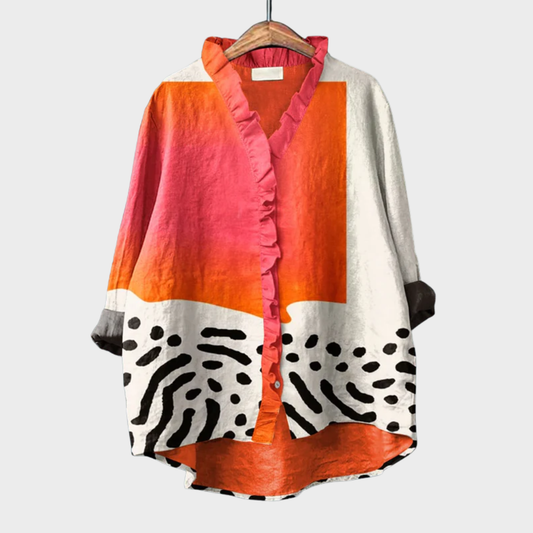 Statement Blouse – Relaxed Fit with Artistic Design