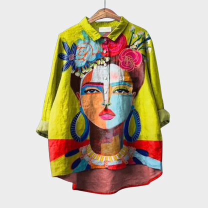 Statement Blouse – Relaxed Fit with Artistic Design