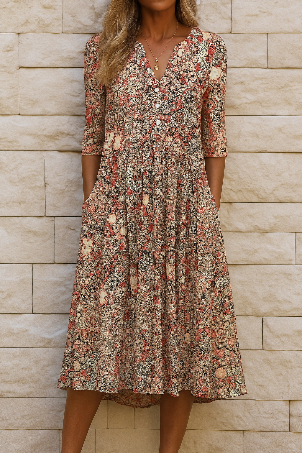 OLIVIA | ELEGANT DRESS WITH A V-NECK