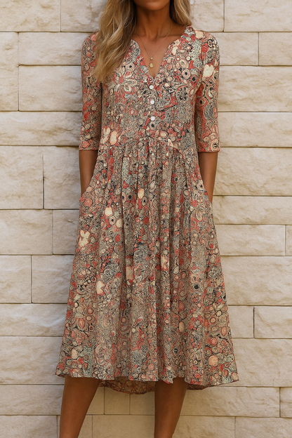 OLIVIA | ELEGANT DRESS WITH A V-NECK