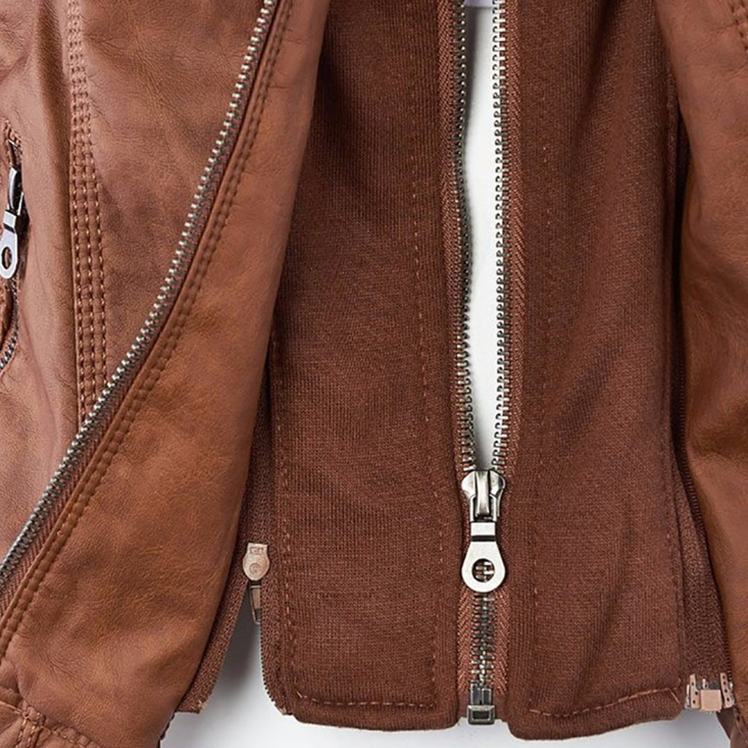 Flavia | Elegant and Durable Leather Jacket