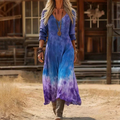 Avelina | Long Sleeve Vintage Casual Dress