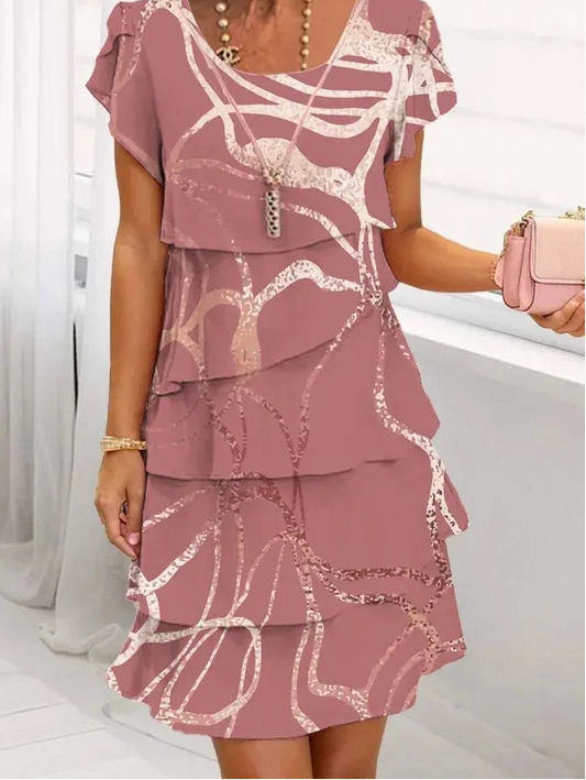 Beatrice | Elegant Comfort Ruffle Dress