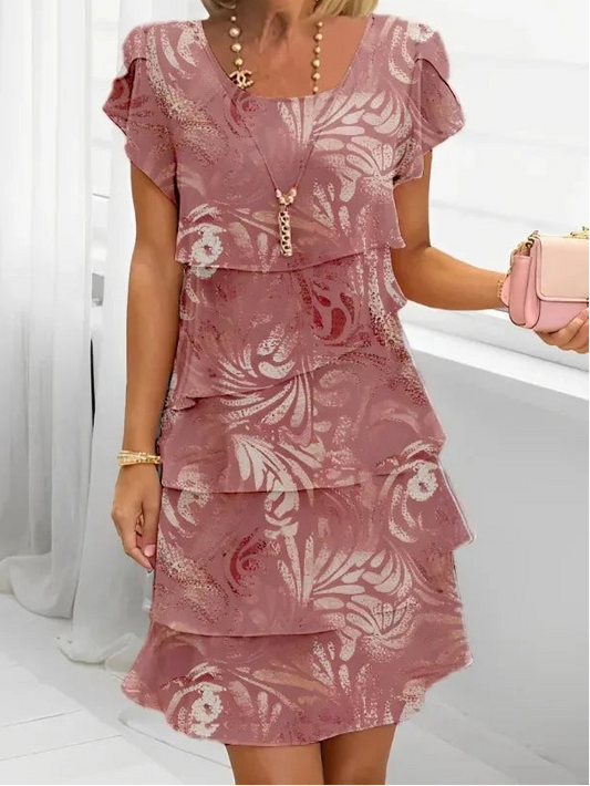 Deborah | Elegant Comfort Ruffle Dress