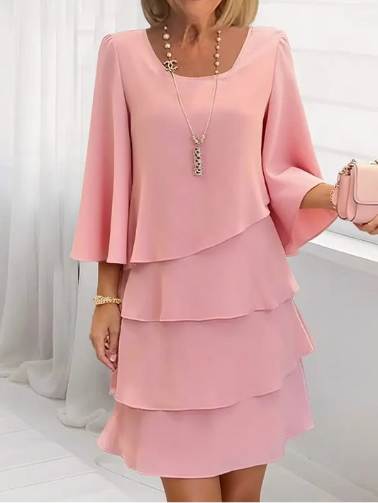 Catherine | Elegant Comfort Ruffle Dress