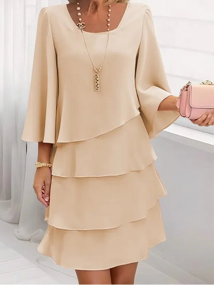 Catherine | Elegant Comfort Ruffle Dress