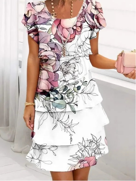 Diana | Elegant Comfort Ruffle Dress