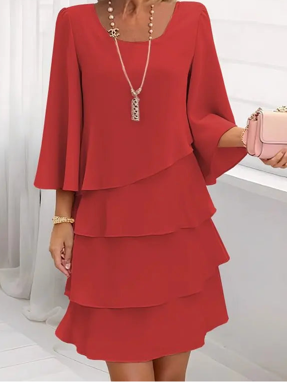 Catherine | Elegant Comfort Ruffle Dress