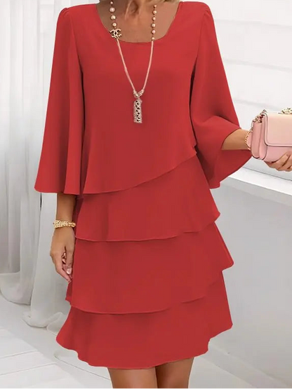 Catherine | Elegant Comfort Ruffle Dress