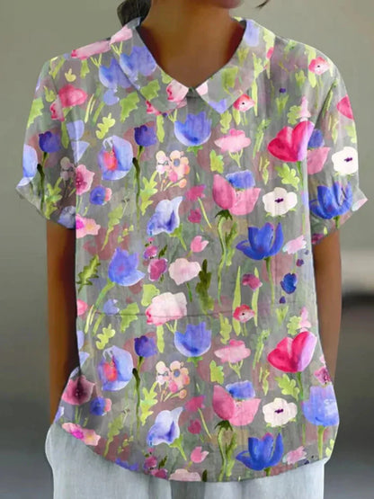 Floral Breeze Summer Shirt – Lightweight Casual Button-Up