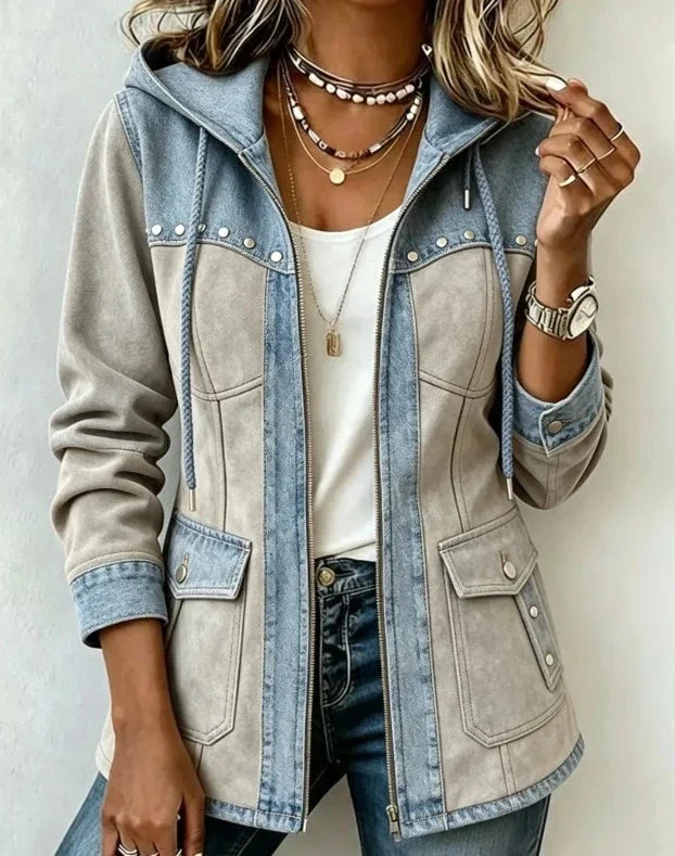 Madison | Mixed-Material Hooded Jacket