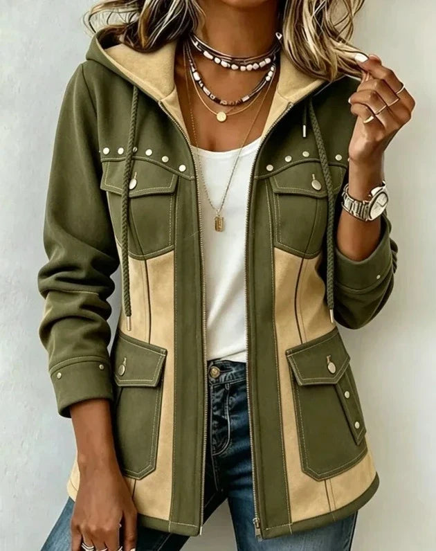 Madison | Mixed-Material Hooded Jacket
