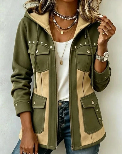 Madison | Mixed-Material Hooded Jacket