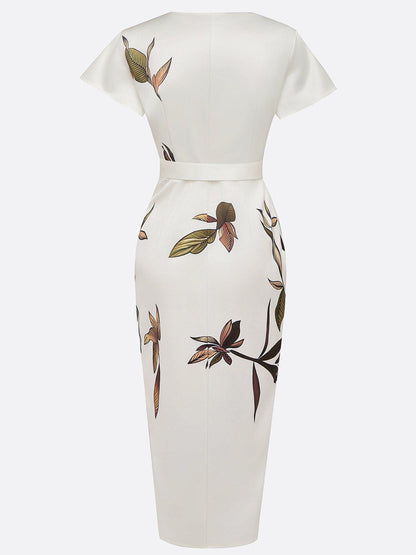Elin | Elegant wrap dress with a floral print