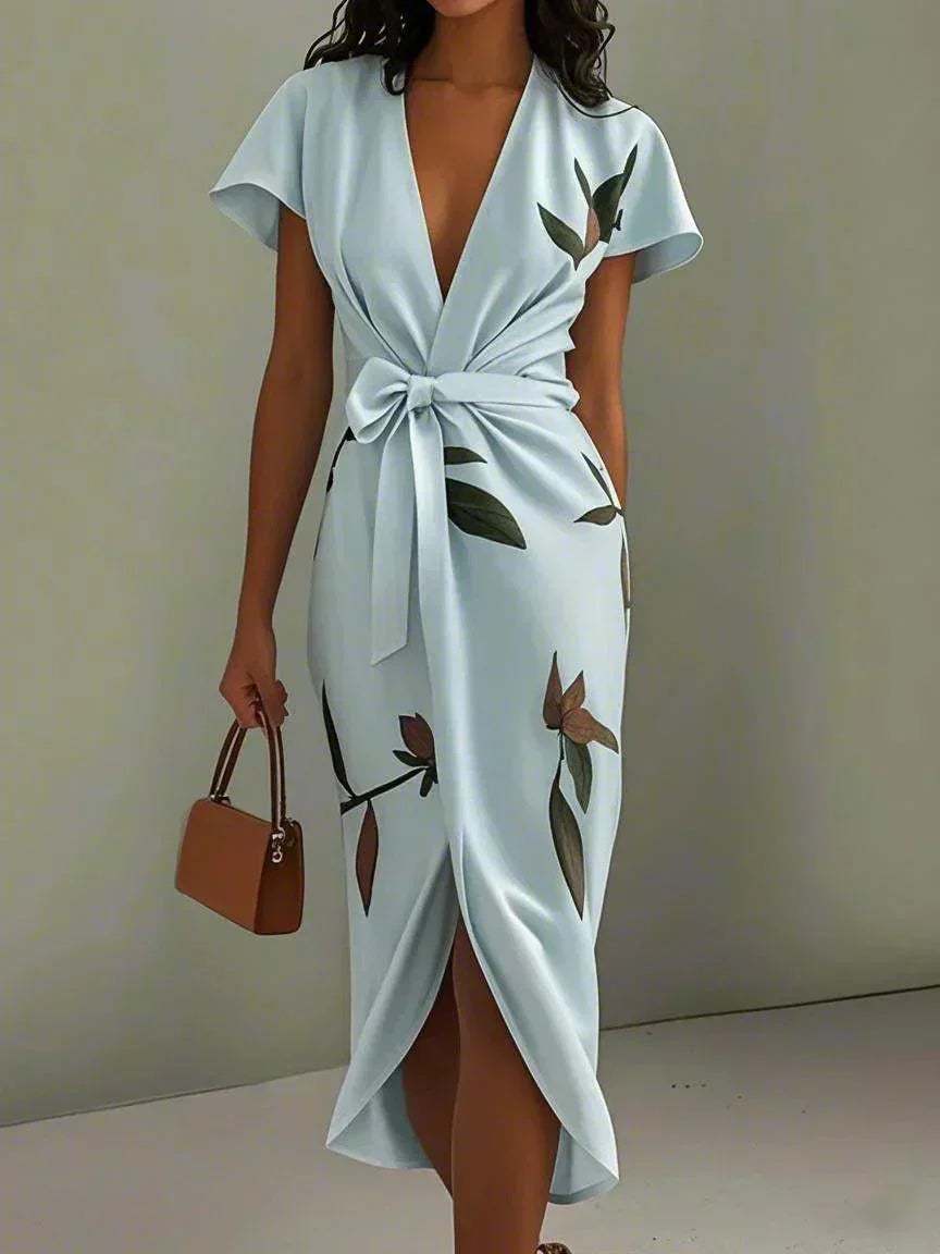 Elin | Elegant wrap dress with a floral print