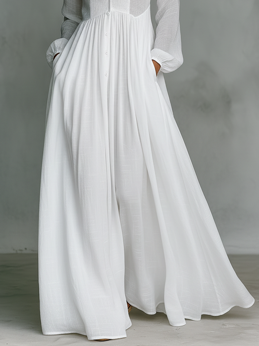 Amelia – An elegant maxi dress with buttons
