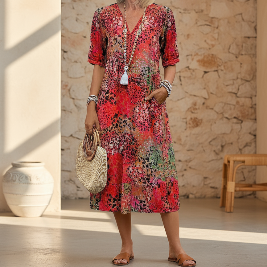 VERONICA | VIBRANT MIDI DRESS