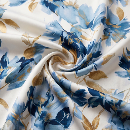 Elara | Floral Midi Dress with a Tie at the Waist