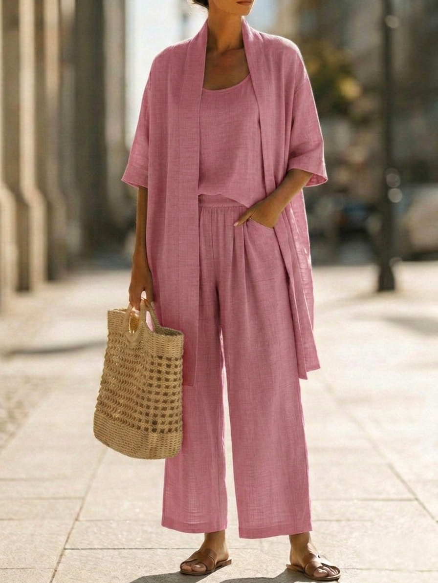 Olivia™ | Effortless Linen-Cotton Three-Piece Set