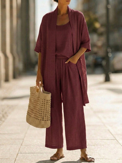 Olivia™ | Effortless Linen-Cotton Three-Piece Set