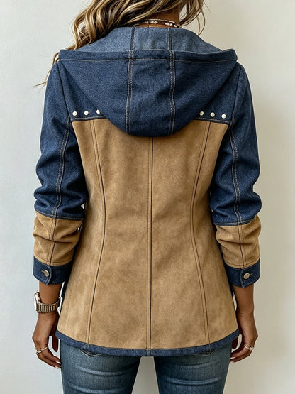 Madison | Mixed-Material Hooded Jacket
