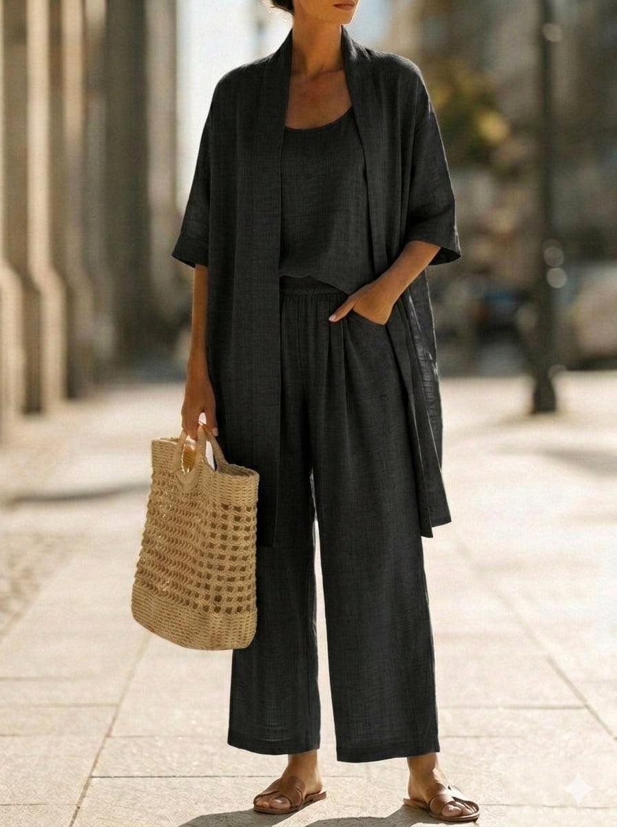 Olivia™ | Effortless Linen-Cotton Three-Piece Set