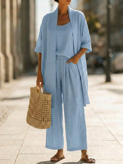 Olivia™ | Effortless Linen-Cotton Three-Piece Set