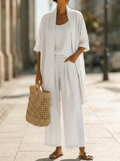 Olivia™ | Effortless Linen-Cotton Three-Piece Set